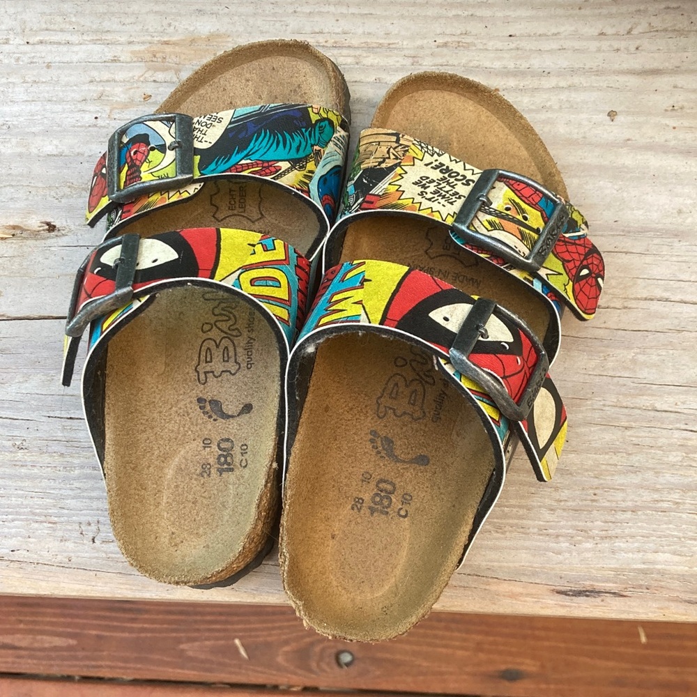 Birkenstock Comic Print Kids Sandals